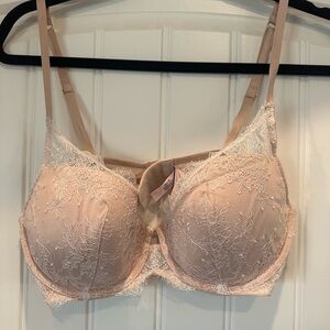 Victoria's Secret Lace Bra - Cream and Pink